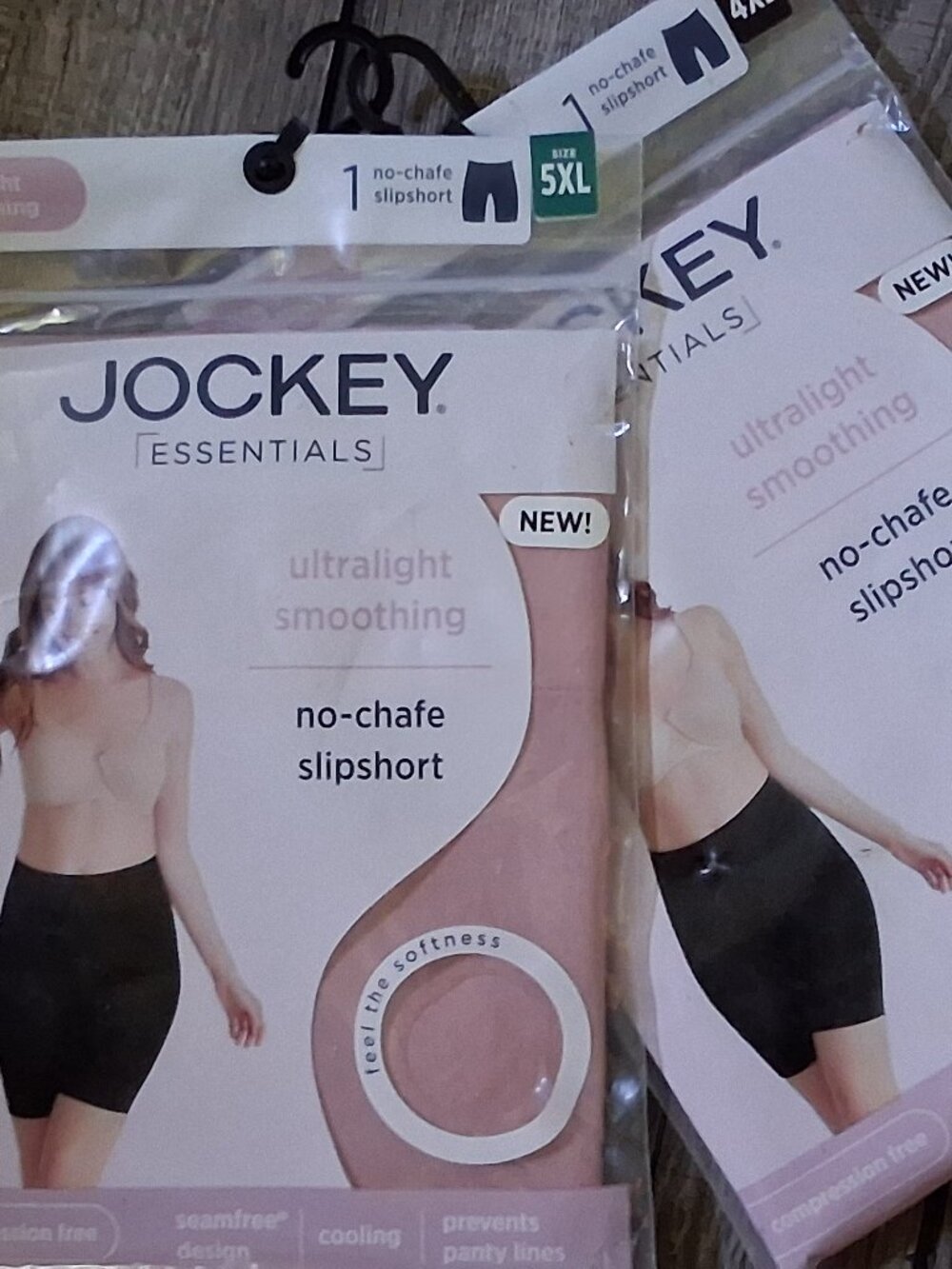 New JOCKEY x 2 Pink 4XL 5XL Non-Compression SMOOTHING No-Chafe Slipshorts